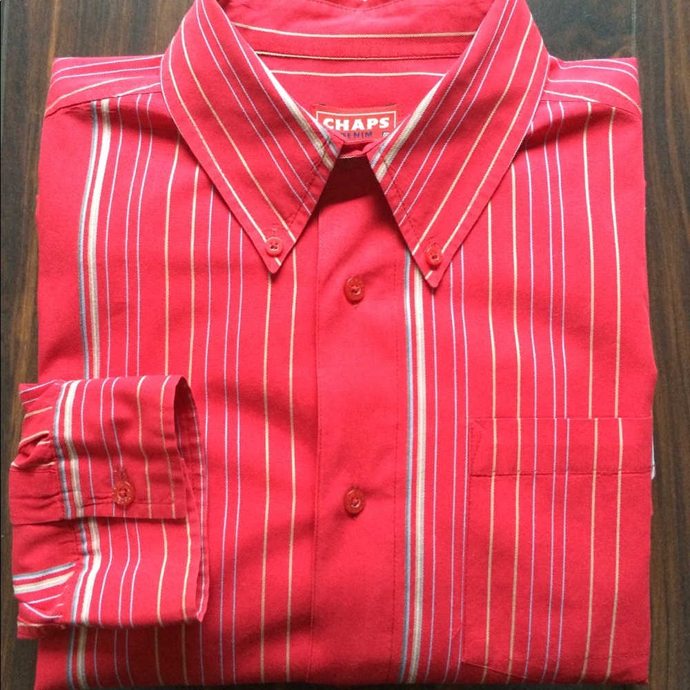 Chaps Men’s Casual Dress Shirt Size Large